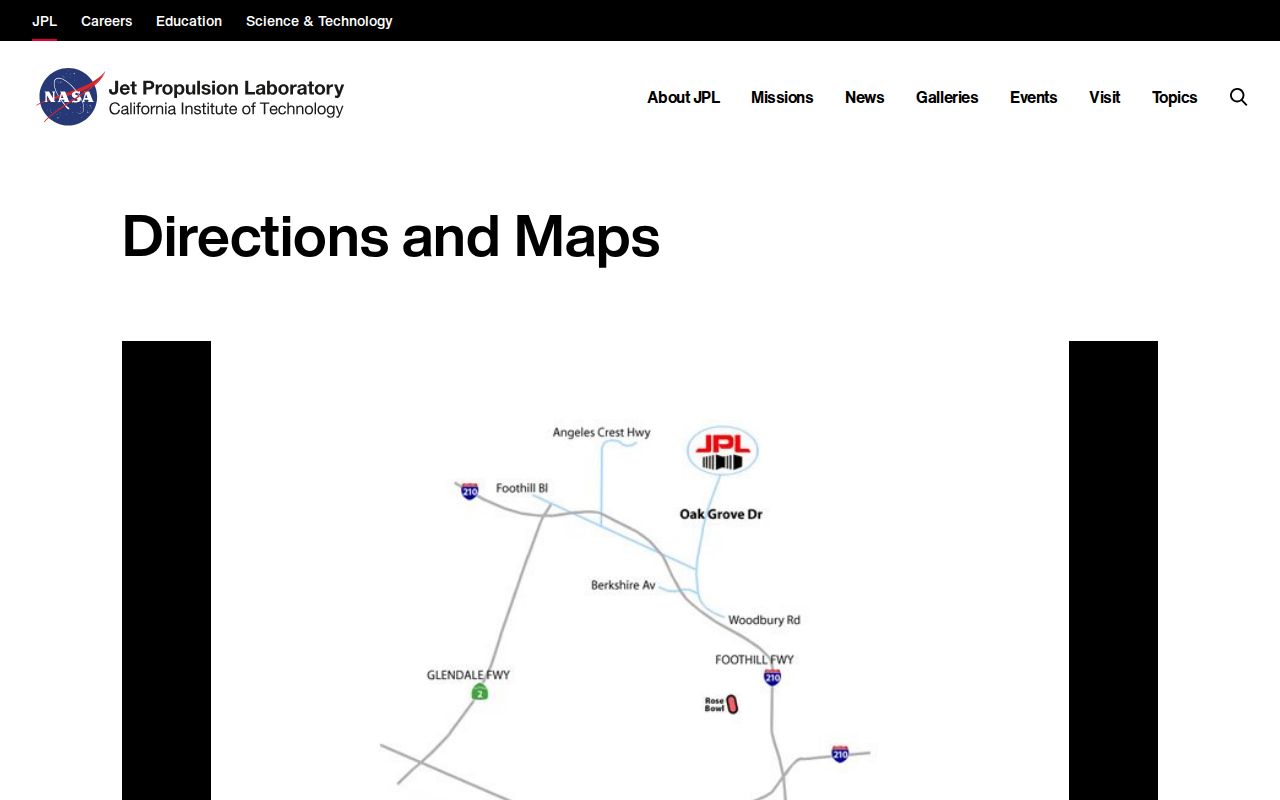 La Cañada Flintridge ZIP code directory JPL physical and mailing address